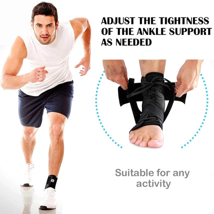 Ankle Brace Support Compression Sleeve Plantar Stabilizer Pain Relief Foot Wrap (M)