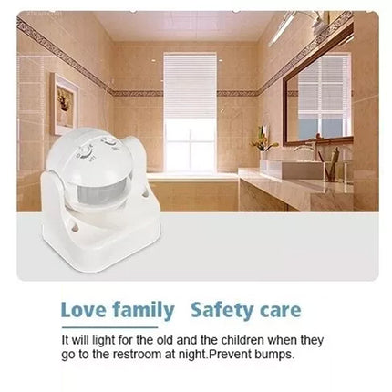 2 PCS PIR Motion Sensor Detector Infrared Home 180° Light Control Switch 240V IP44 White