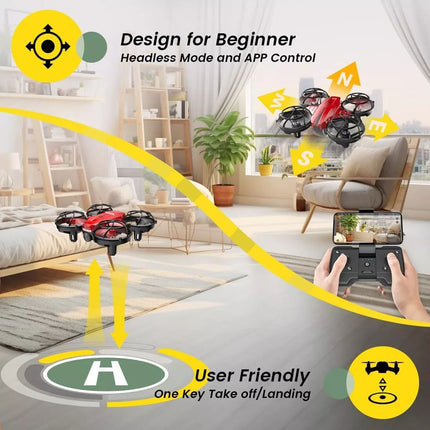 Mini HD FPV Drone with Camera RC Quadcopter for Kids Beginners