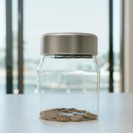 Coin Money Counting Jar Digital LCD Display OZ Coins Piggy Bank Box Gift