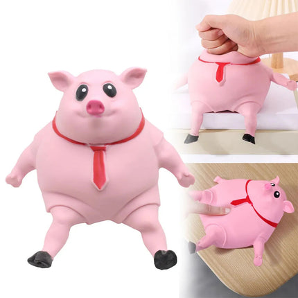 Decompress and Stretch Stress Pig Squeeze Piggy Stress Relief Funny Animals Toy