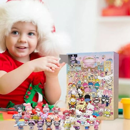 Christmas Advent Calendar Cute Cartoon Anime Figures Countdown Calendar