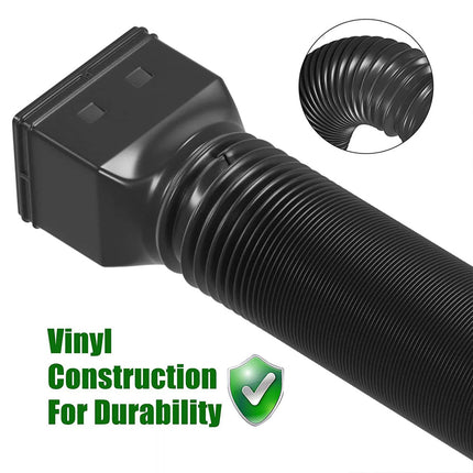 Universal Downspout Extender Drain Pipe Flexible Gutter Diverter Extension Pipe Black