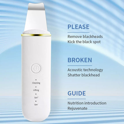 Facial Skin Scrubber Ultrasonic Dirt Cleaning Blackhead Remover Face Clean Care