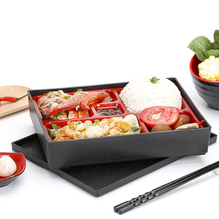 Portable Japanese Sushi Bento Lunch Box Food Container Picnic Box 5 Compartments