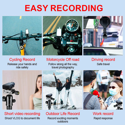 Motorcycle Sport Action Camera 1080P HD Bike Helmet Dash Cam Video Recorder