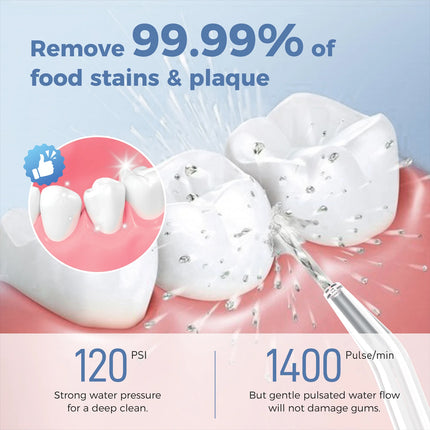 Water Flosser Cordless 5 Modes Dental Floss Oral Irrigator Teeth Cleaner