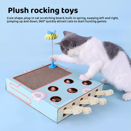 Cat Toy Whack-a-Mole Cat Scratching Board Corrugated Cardboard Scratching Pad
