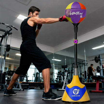 Without Weight Plate Adjustable Height Boxing Punching Bag Speed Training Relief Fitness