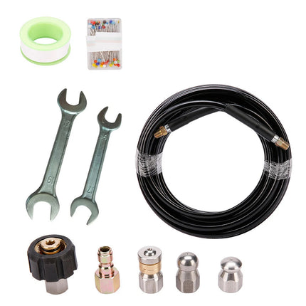 Sewer Jetter for Pressure Washer 49FT Cleaner Hose 5800PSI NPT 1/4" Hose Kit