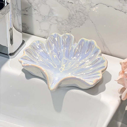 V-shaped Drainage Ginkgo Leaf Drain Soap Dish Soap Organizer Photo Props