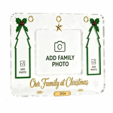 Acrylic Family Photo Frame Wall Hanging Clear Photo Frame Dining Table