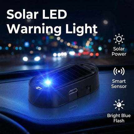 Solar Power Car LED Fake Dummy Alarm Warning Security Anti Theft Flashing Light