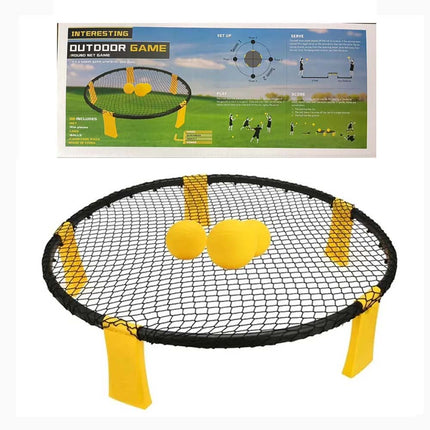 Outdoor Team Roundnet Game Set Beach Ball Games with Carrying Bag 3Balls Durable