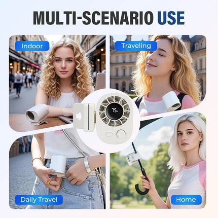 Portable Car Clip Fan 360°100 Speed Wind USB Rechargeable Clamp Electric Fan