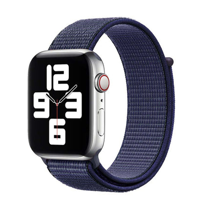 Nylon Woven Sport Loop Band For Apple Watch Navy