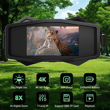 8X Zoom Digital Binoculars 4K Infrared Video Recording Night Vision Goggles AUU