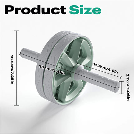AB Roller Wheel Adjustable Wheel Fitness Core Workout Exercise Detachable Grey