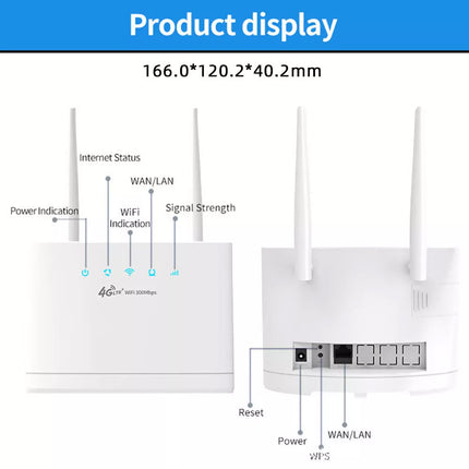 300Mbps 4G LTE Modem Router WiFi Unlocked SIM Card Slot Wireless Internet Router