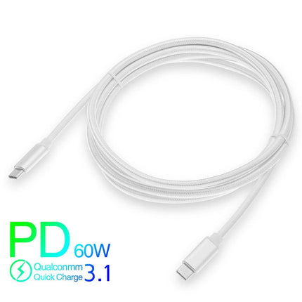 1.8M Compatible Nylon Braided USB C to USB C Cable Increased Durability