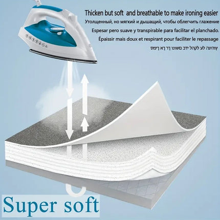 Ultra Thick Ironing Board Cover Heat Retaining Felt Iron Easy Fitted Clevinger Grey