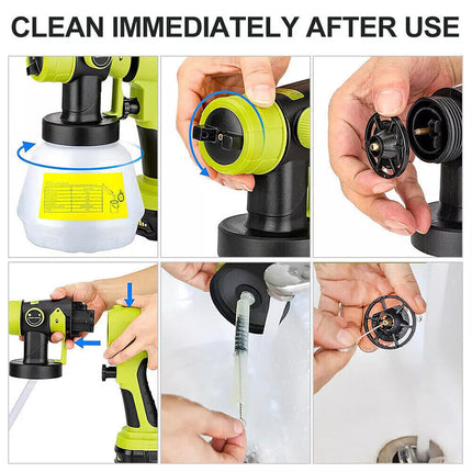 Cordless High Pressure Spray Gun Paint Sprayer For Ryobi 18V Battery