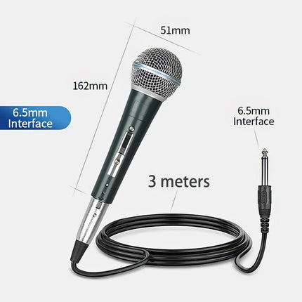 Wired 6.5mm Jack Professional Dynamic Microphone Vocal Handheld Split Microphone