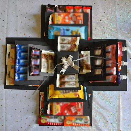 5 Layer Explosion Box DIY Explosion Surprise Gift Box Valentine’s Day Love Gift Blue