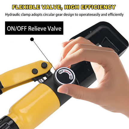 Ton Hydraulic Crimper Tool Kit 9 Dies Force Terminal Cable Lug Crimping Pliers