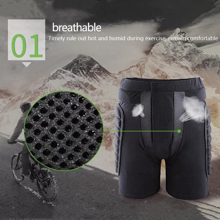 Hip Padded Shorts Protective Ski Skate Snowboard Impact Pants Hip Protector Gear XL