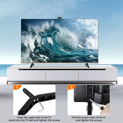 2PCS TV Stand Bracket Adjustable Stable Table Holder For 32-65" LCD Television