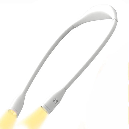 LED Neck Reading Light Flexible USB Rechargeable Hands Free Bed Night Book Lamp