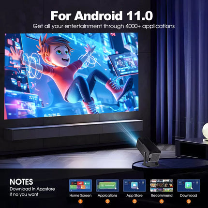 5G HD 4K Projector For Android Portable Mini HDMI USB Home Video Theater
