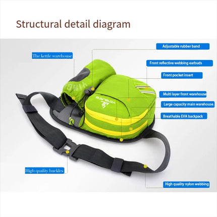 Fanny Pack Waist Bag with Water Bottle Holder Running Hiking Cycling Outdoor （Green）