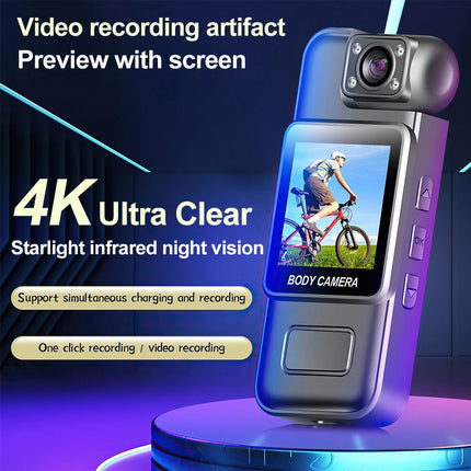 4K HD WiFi Mini Camera Digital Video Recorder Night Vision Police Cam Camcorder
