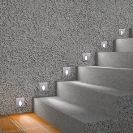 LED Step Stair Light Walkway Wall Corner Lamp Rectangle Staircase Light