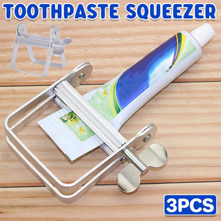 3x Metal Toothpaste Squeezer Tool Manual Tube Roller Easy Squeeze for Bathroom