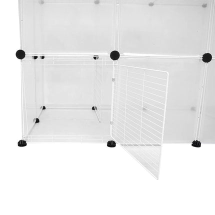 28 Packs Pet Playpen Puppy Cat Cage Enclosure Fence Play Pen Metal & Plastic