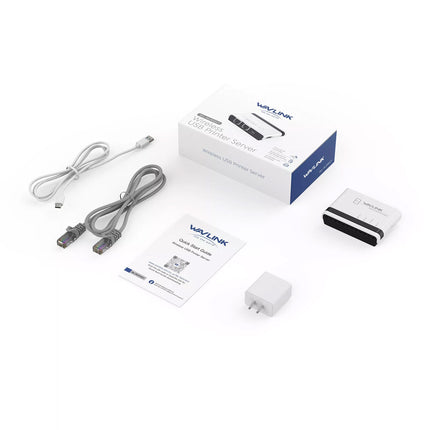 WiFi USB Print Server: Wireless 4-Printer Sharing, Plug & Play for Home/Office