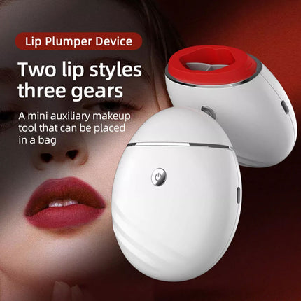 Electric Lip Plumping Enhancer Thicker Device Women Beauty Plumper Beauty Tool White
