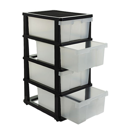 4 Drawer Storage Unit on Wheels Storage Organization Container Tub Home Clothes