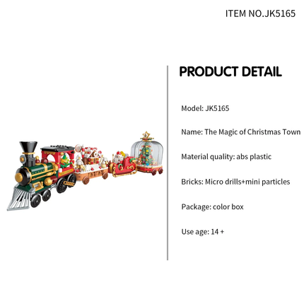 LOZ 4-in-1 Christmas Train Mini Bricks Building Blocks Set Toy Gift Kids Adults