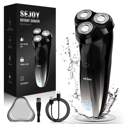 Cordless Electric Shaver Men Razor Wet Dry Rotary Pop-up Trimmer Washable