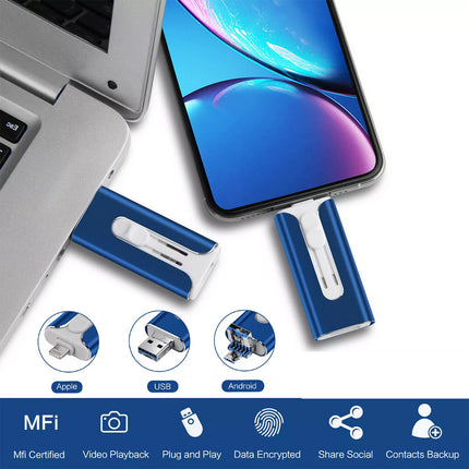 1TB USB 3.0 Flash Drive Storage External Memory Stick For iPhone iPad