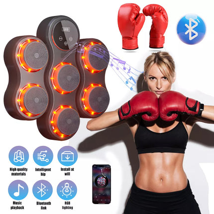 Music Boxing Machine Reaction Target Bluetooth Home Gym Electronic Wall Target