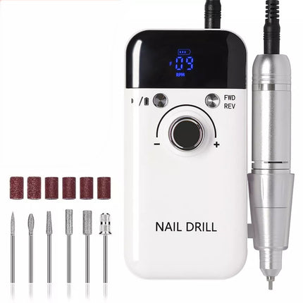Rechargeable Electric Nail Drill Machine - Professional Portable Nail 45000RPM
