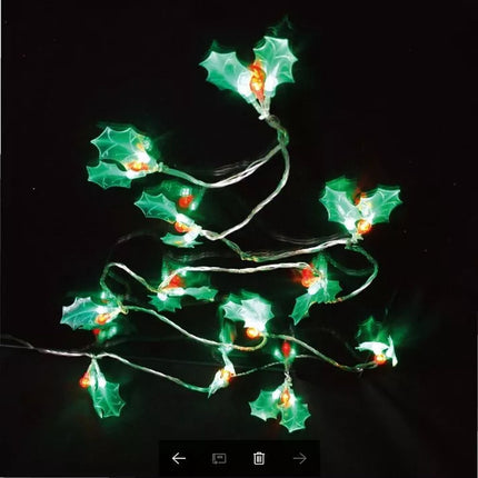 40 Holly & Berry 120 Led Christmas String Lights With 8 Function And Memory