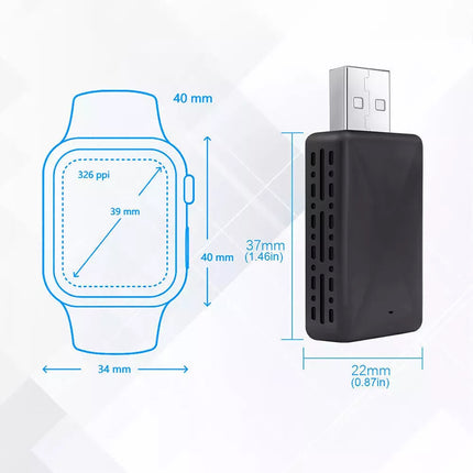2in1 Wired to Wireless Carplay Adapter Android Auto Connect Box Apple USB Dongle