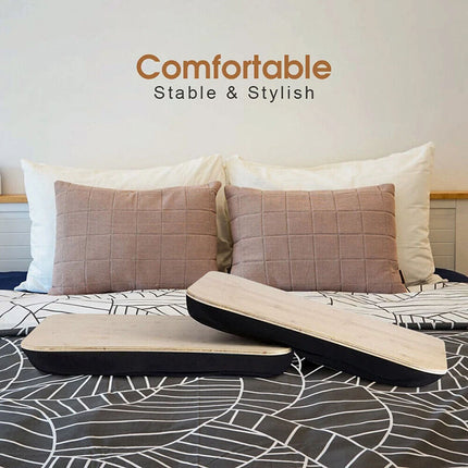 Portable Lap Tray with Bean Bag Cushion Laptop Table Desk Pillow Wooden framed