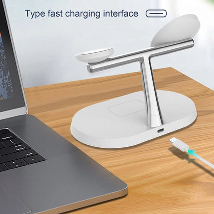 3 IN 1 15W Magnetic Wireless Charger Dock Stand For iWatch Air Pods iPhone 15 14